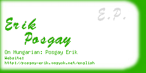 erik posgay business card